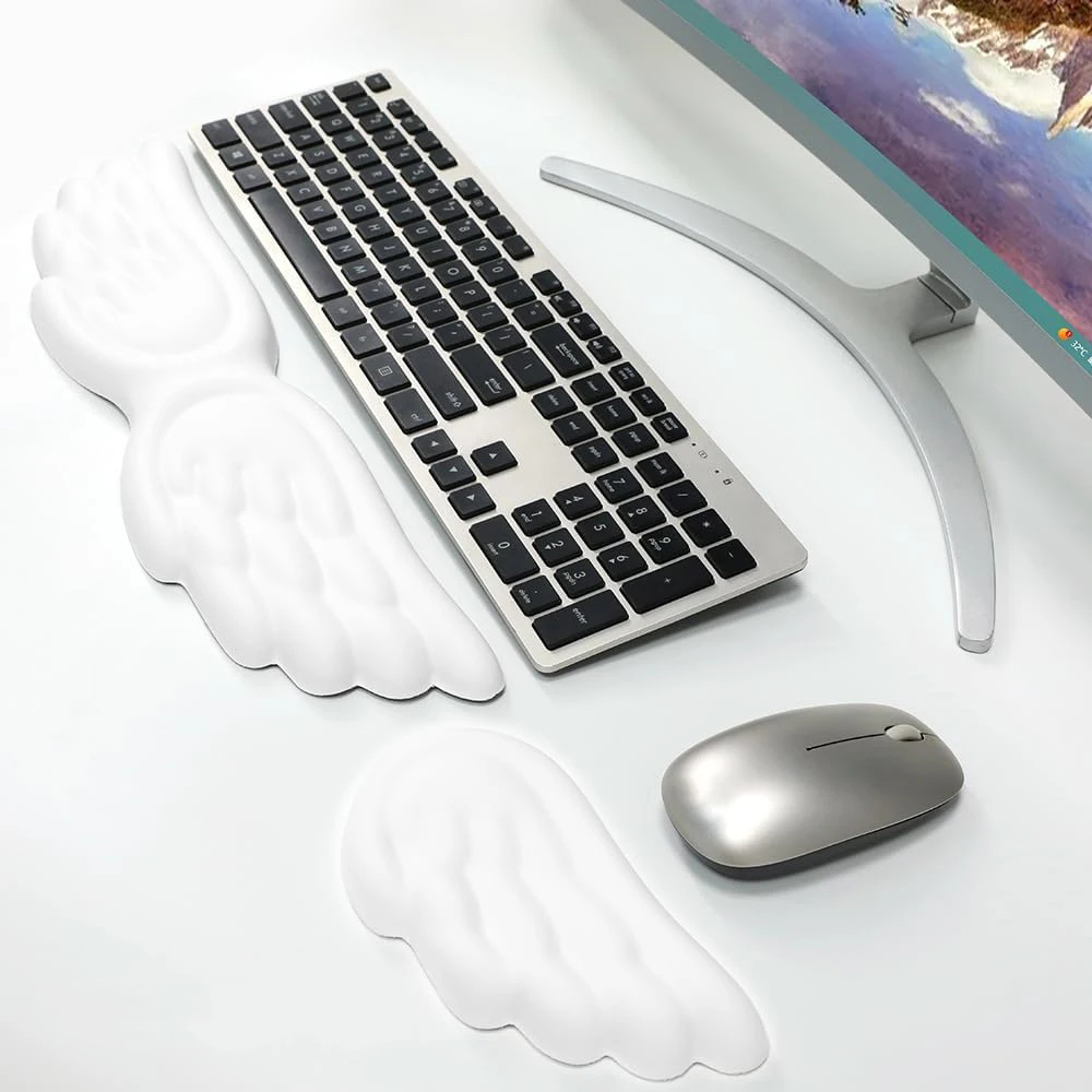 Angel Wings Shaped Keyboard Mo - مراجعة Mouse Pad Blank Sublimation وسعره