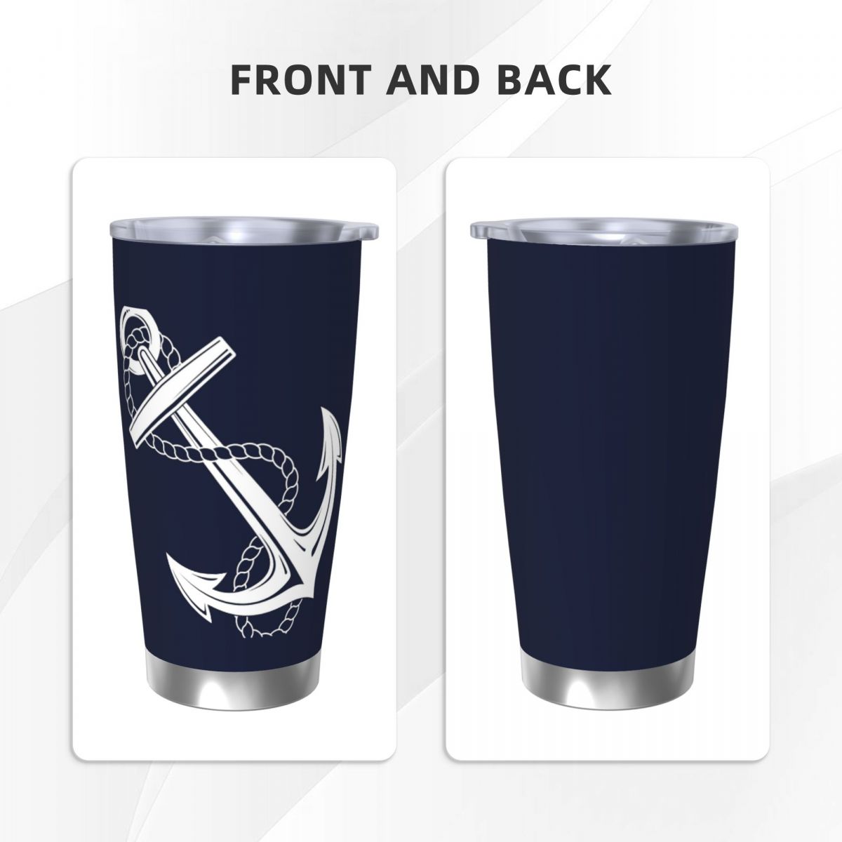 Anchor Nautical White & Navy S - مراجعة Tumbler 20Oz White وسعره