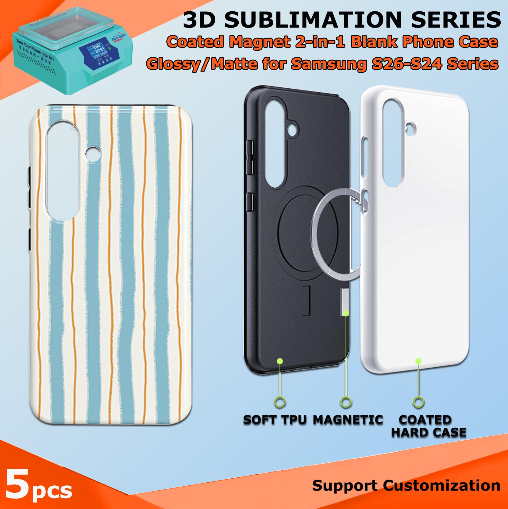 Fonlyu 5pc Coated Magnet 2 In  - مراجعة Phone Case Blank Print وسعره