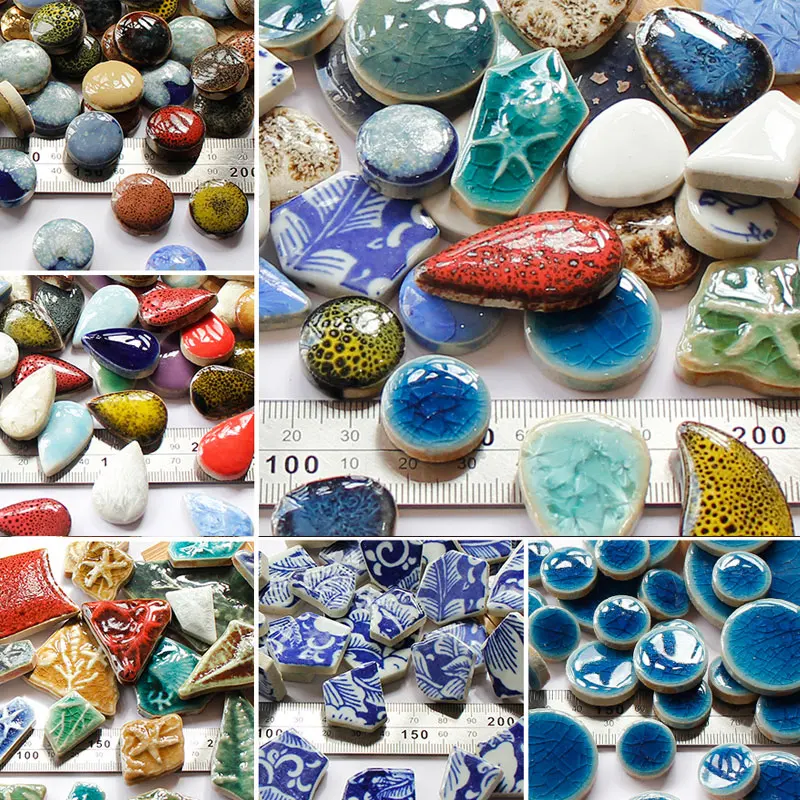 100g Oval Ceramic Mosaic Tiles - مراجعة Ceramic Tile Blank وسعره